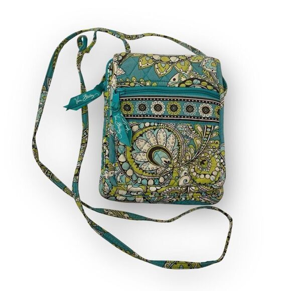 Vera Bradley Handbags - Vera Bradley Peacock Mini Hipster Wallet Crossbody Purse Cosmetic Coin Bag